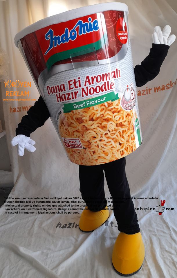 İndoMie Noddle Maskot Kostüm maskot kostümü