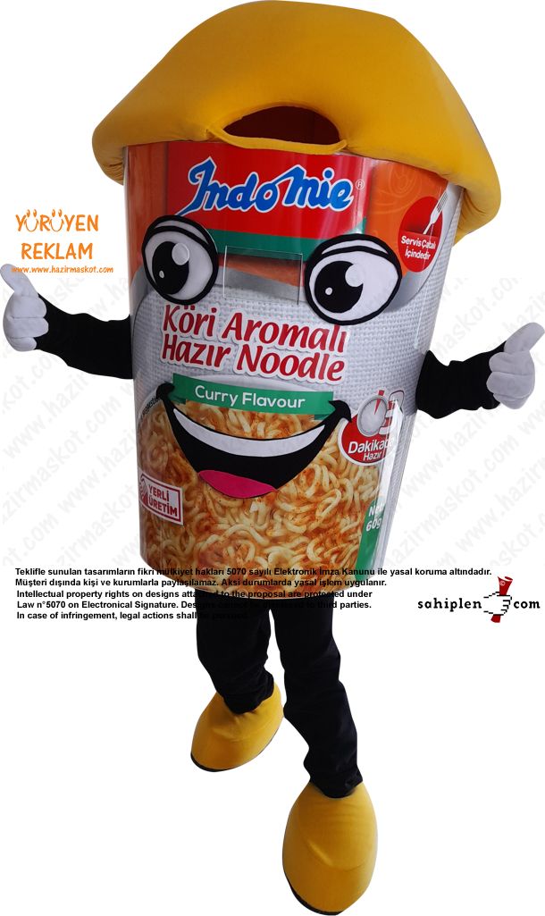 indoMie Noddle Maskot Kostümü maskot kostümü