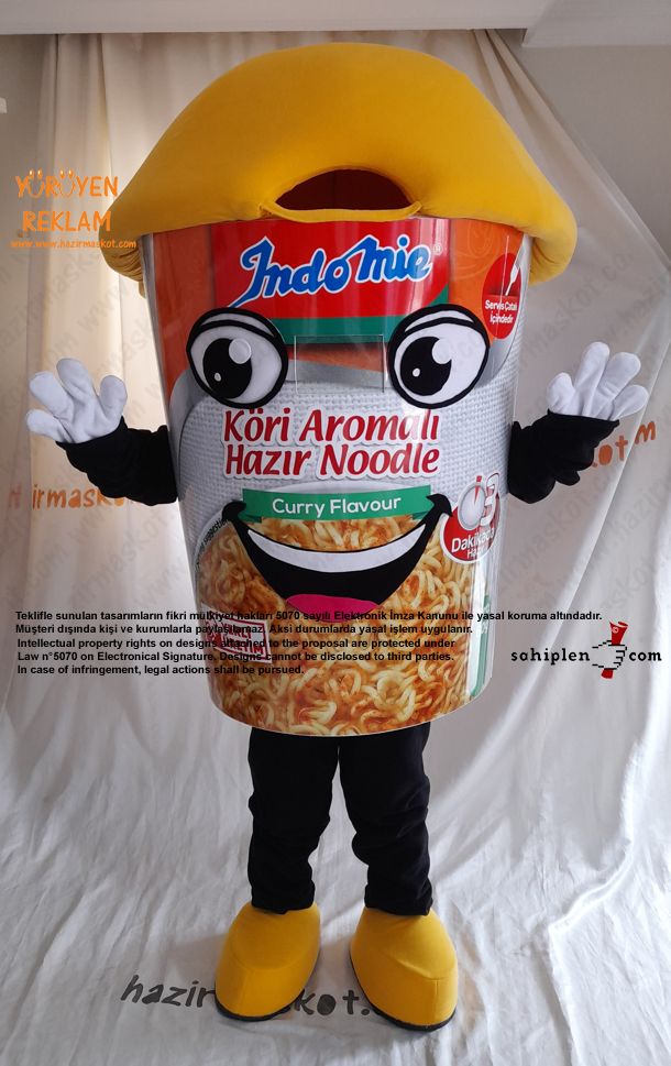 indoMie Noddle Maskot Kostümü maskot kostümü