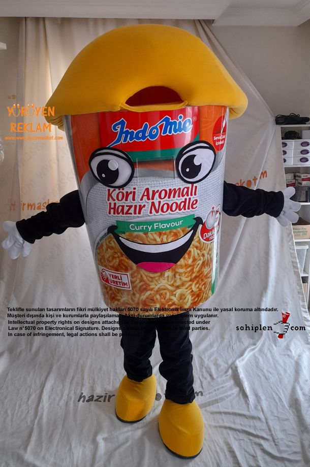 indoMie Noddle Maskot Kostümü maskot kostümü