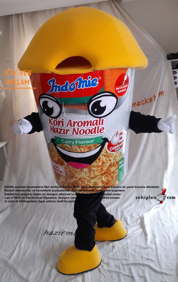 indoMie Noddle Maskot Kostümü maskot kostümü