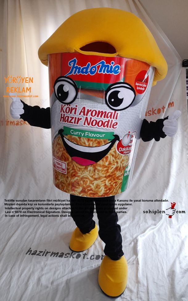 indoMie Noddle Maskot Kostümü maskot kostümü