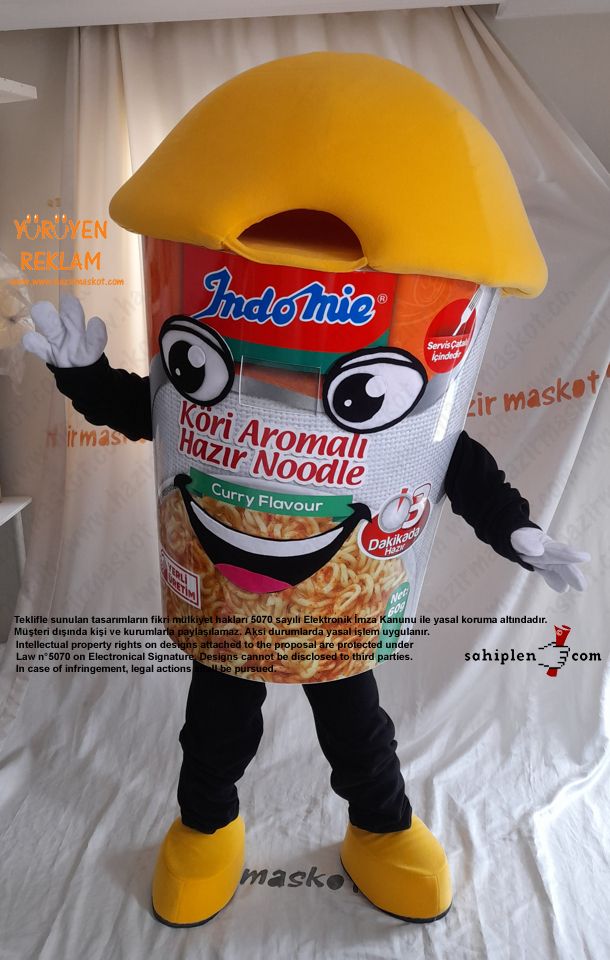 indoMie Noddle Maskot Kostümü maskot kostümü