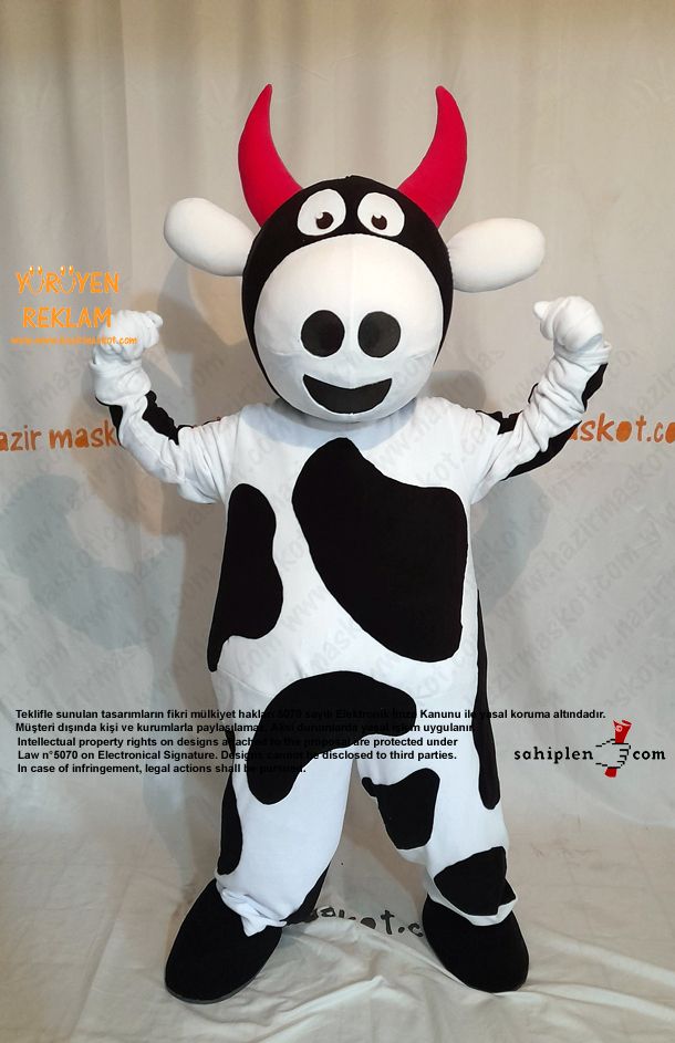 İnek Maskot Kostümü / Manisa İl Tarım Müdürlüğü maskot kostümü