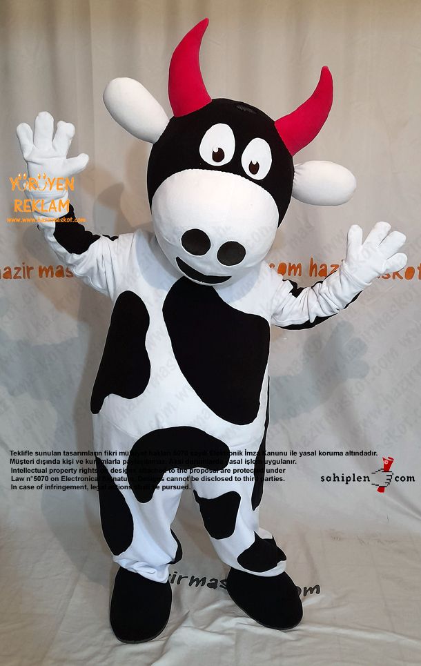İnek Maskot Kostümü / Manisa İl Tarım Müdürlüğü maskot kostümü