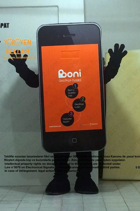 iPhone Boni App Maskotu maskot kostümü