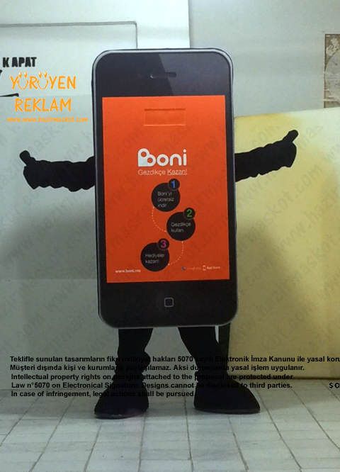 iPhone Boni App Maskotu maskot kostümü