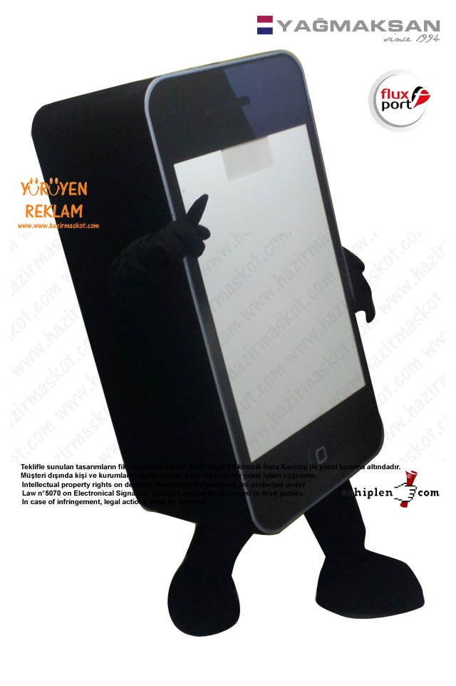 iPhone Maskotu Yağmaksan maskot kostümü