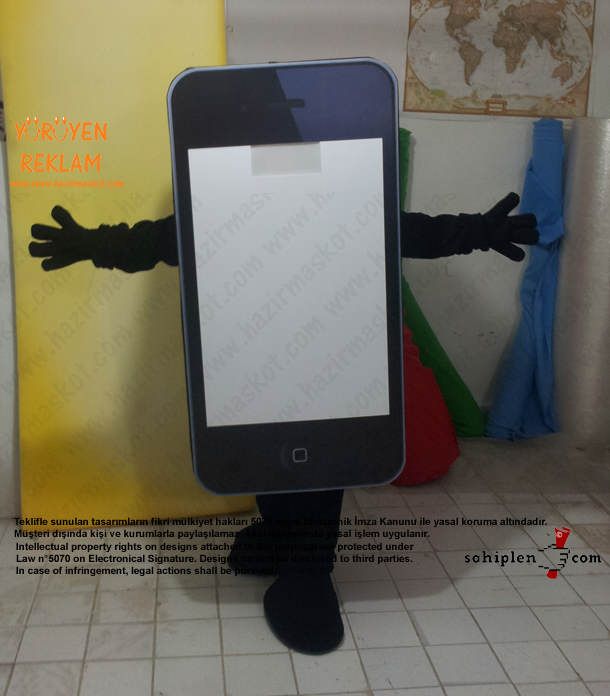 iPhone Maskotu Yağmaksan maskot kostümü