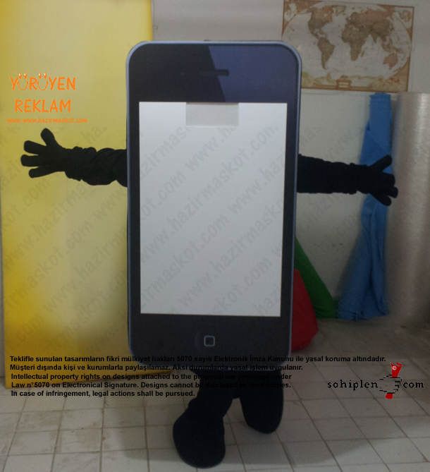 iPhone Maskotu Yağmaksan maskot kostümü