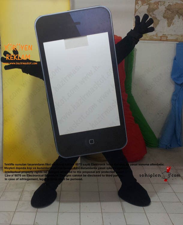 iPhone Maskotu Yağmaksan maskot kostümü