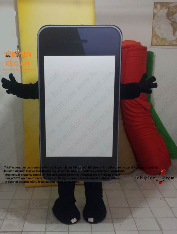 iPhone Maskotu Yağmaksan maskot kostümü
