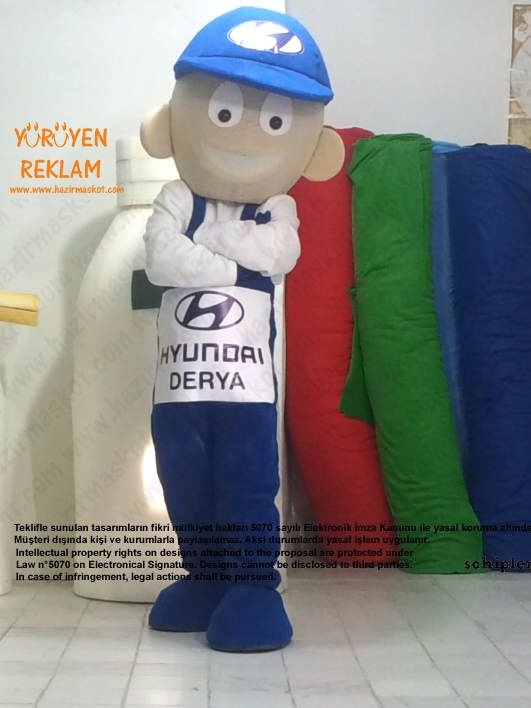 Hyundai Usta Maskot Kostümü maskot kostümü