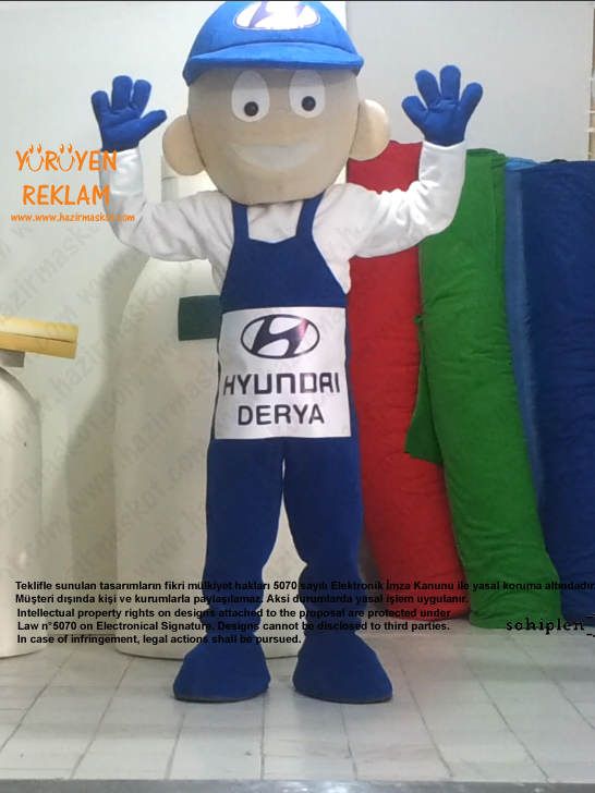 Hyundai Usta Maskot Kostümü maskot kostümü