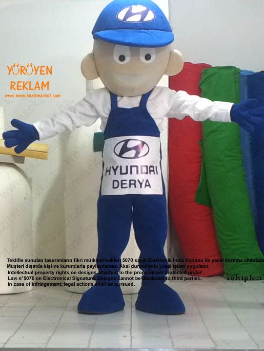 Hyundai Usta Maskot Kostümü maskot kostümü