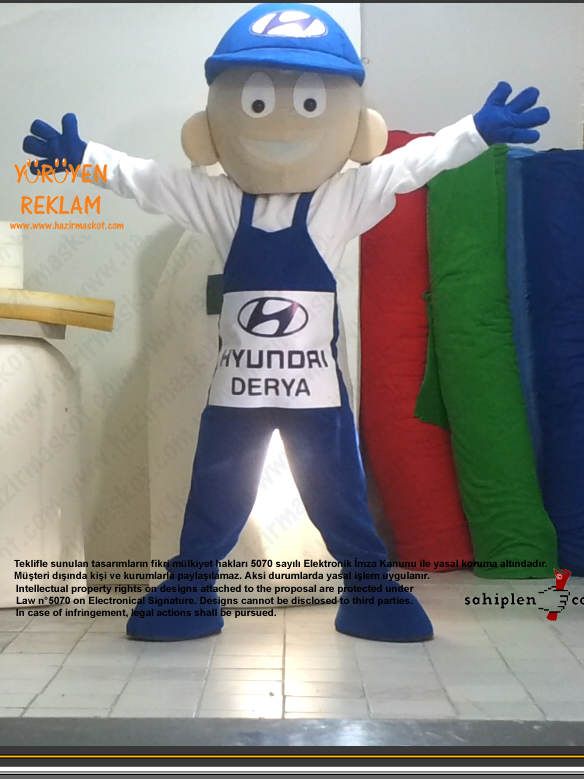 Hyundai Usta Maskot Kostümü maskot kostümü