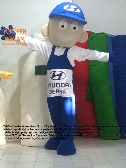 Hyundai Usta Maskot Kostümü maskot kostümü