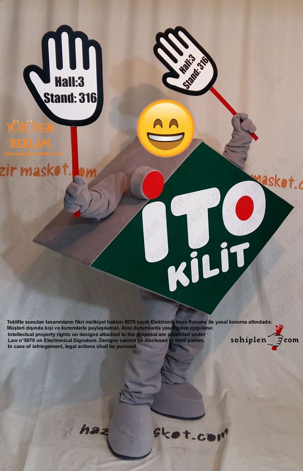İTO Kilit logo maskot kostümü maskot kostümü