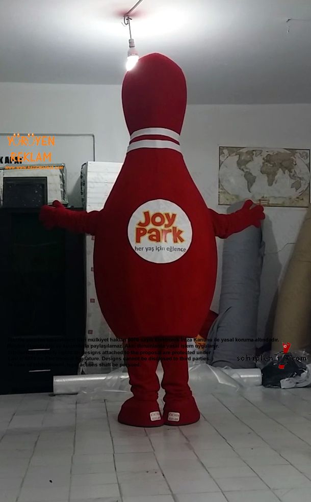 Bowling Lobut Maskot Kostümü / JoyPark maskot kostümü