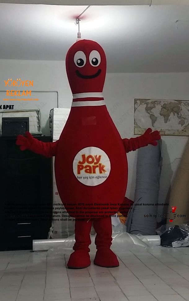 Bowling Lobut Maskot Kostümü / JoyPark maskot kostümü