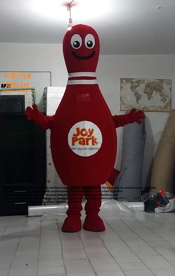 Bowling Lobut Maskot Kostümü / JoyPark maskot kostümü