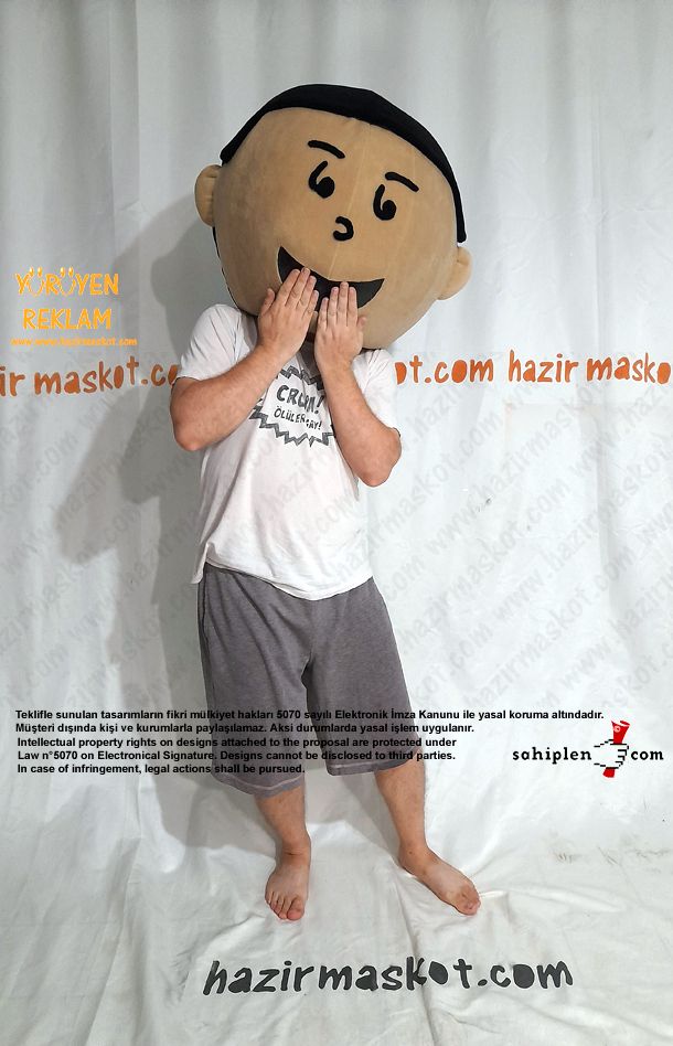 Kafa Çocuk Maskot Kostümü maskot kostümü