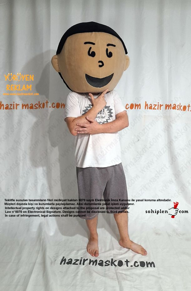 Kafa Çocuk Maskot Kostümü maskot kostümü