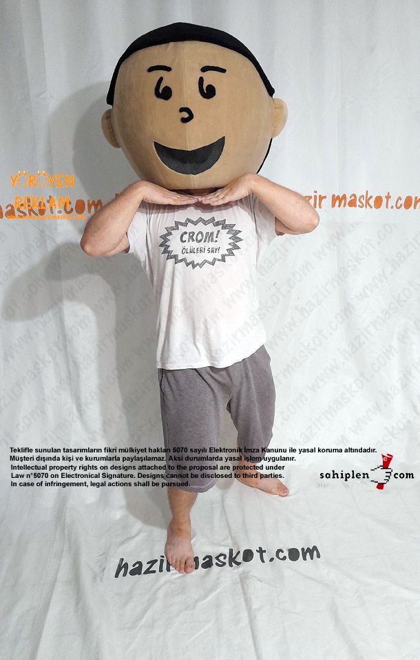 Kafa Çocuk Maskot Kostümü maskot kostümü