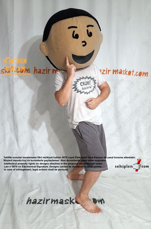 Kafa Çocuk Maskot Kostümü maskot kostümü