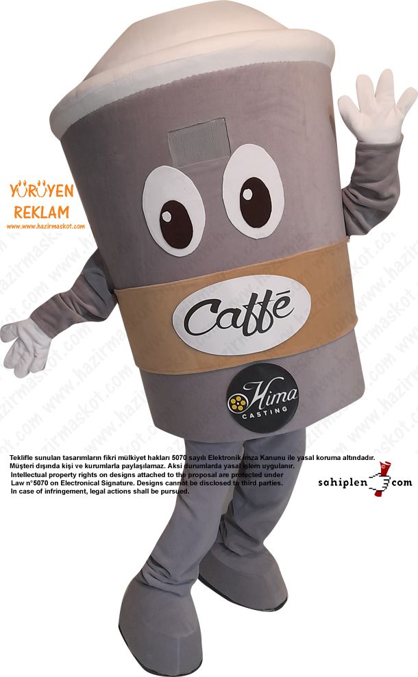 Kahve Bardağı Maskot kostümü / Coffee Mug Mascot Costume maskot kostümü