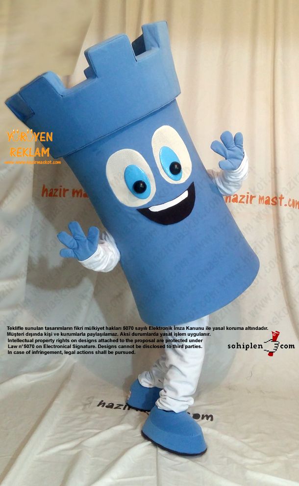Kale Maskot kostümü / Türkiye Satranç Federasyonu maskot kostümü