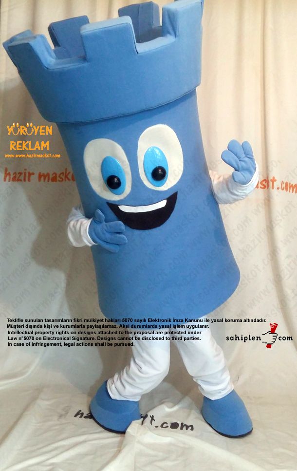 Kale Maskot kostümü / Türkiye Satranç Federasyonu maskot kostümü
