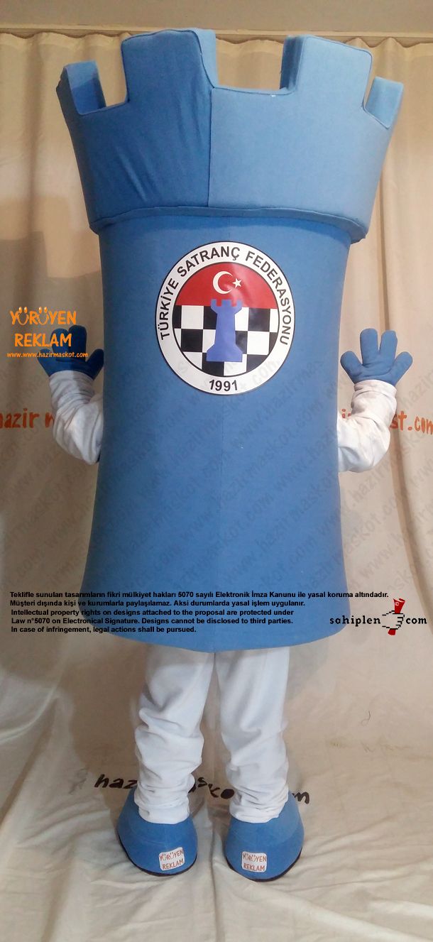 Kale Maskot kostümü / Türkiye Satranç Federasyonu maskot kostümü