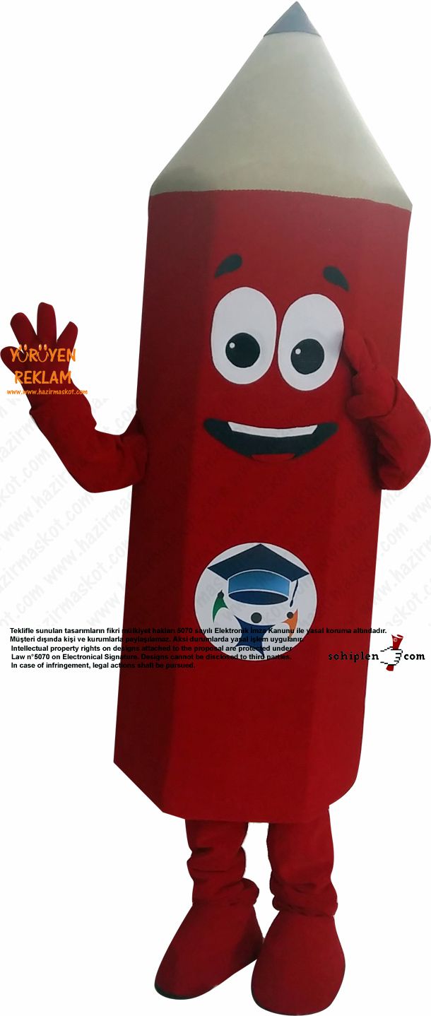 Kalem Maskot Kostümü / Şirinada maskot kostümü