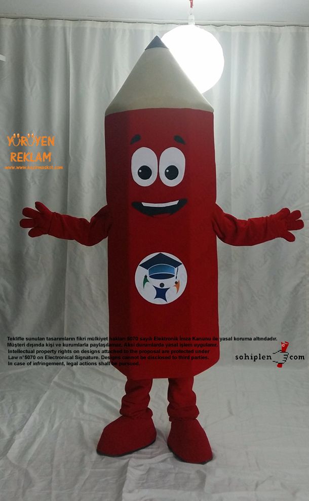Kalem Maskot Kostümü / Şirinada maskot kostümü