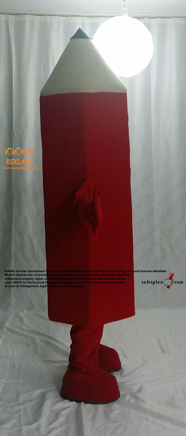 Kalem Maskot Kostümü / Şirinada maskot kostümü