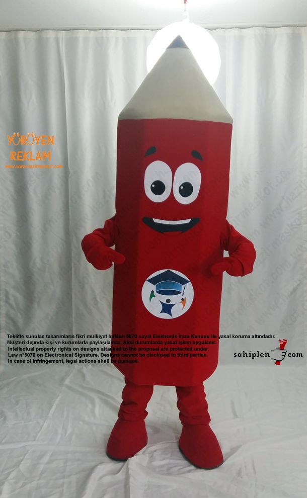 Kalem Maskot Kostümü / Şirinada maskot kostümü