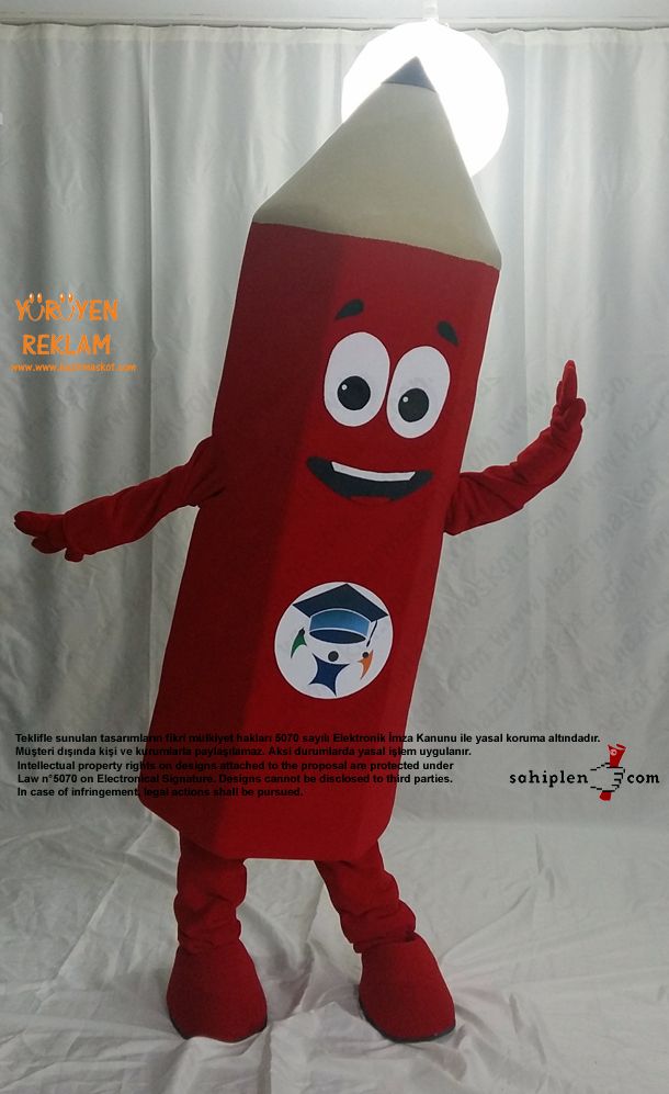 Kalem Maskot Kostümü / Şirinada maskot kostümü