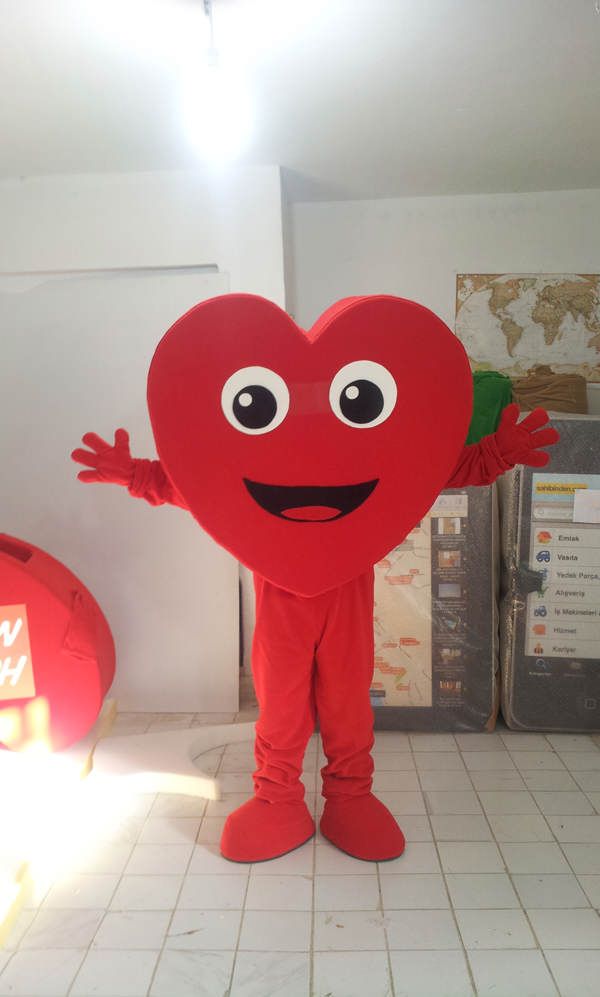 Kalp Maskotu / f2f/ Vodafone maskot kostümü