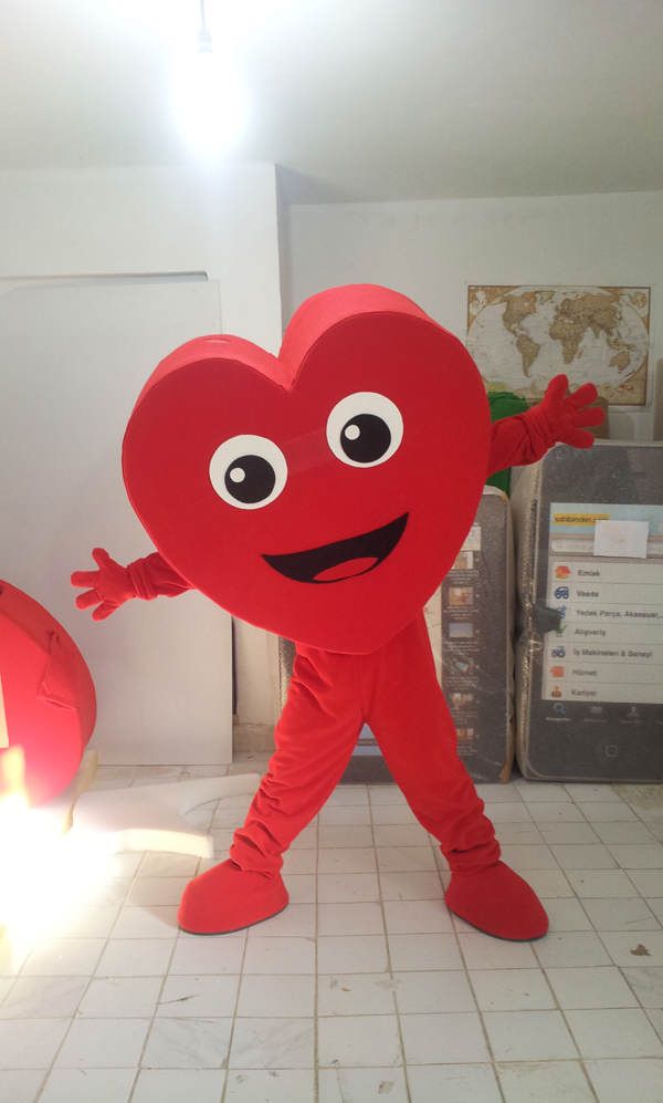Kalp Maskotu / f2f/ Vodafone maskot kostümü