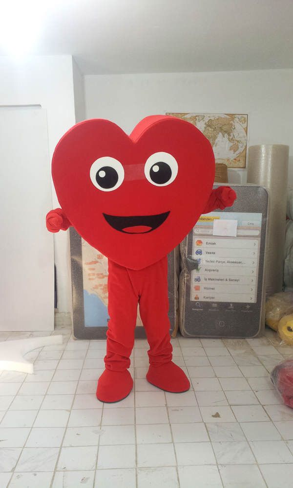 Kalp Maskotu / f2f/ Vodafone maskot kostümü