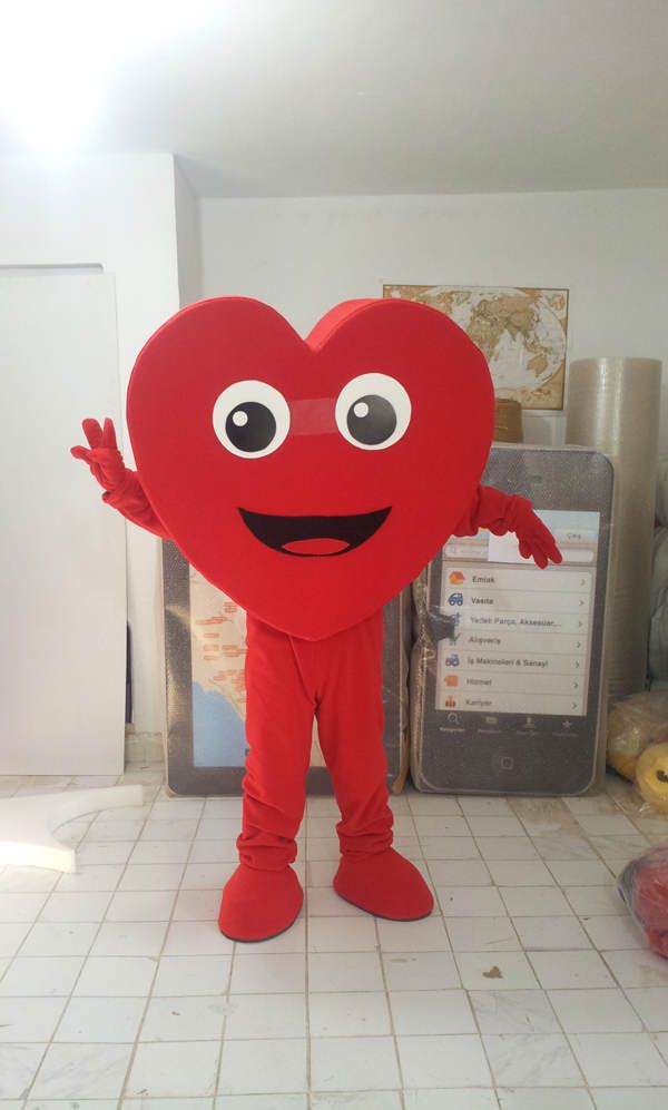 Kalp Maskotu / f2f/ Vodafone maskot kostümü