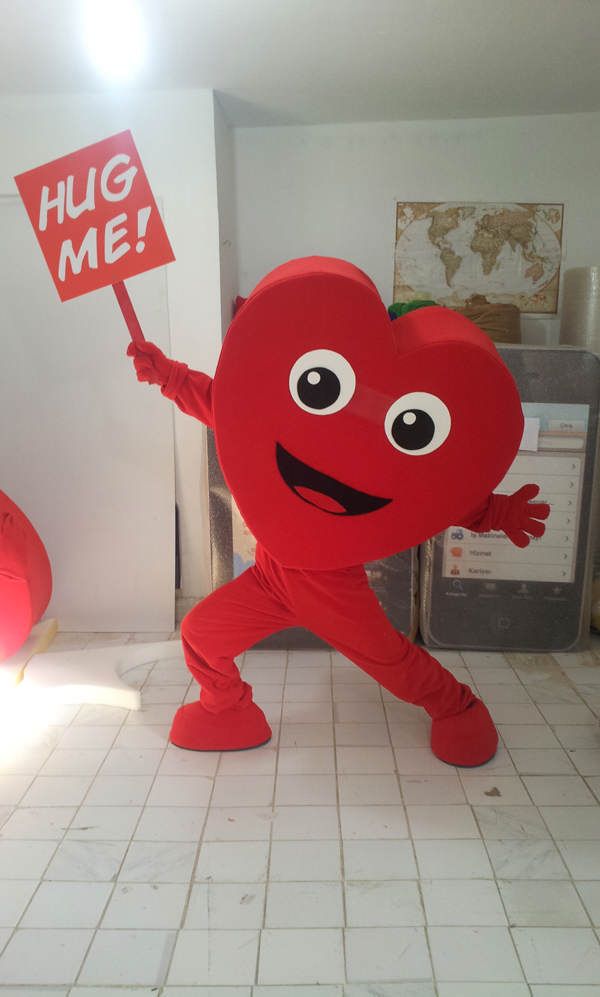 Kalp Maskotu / f2f/ Vodafone maskot kostümü