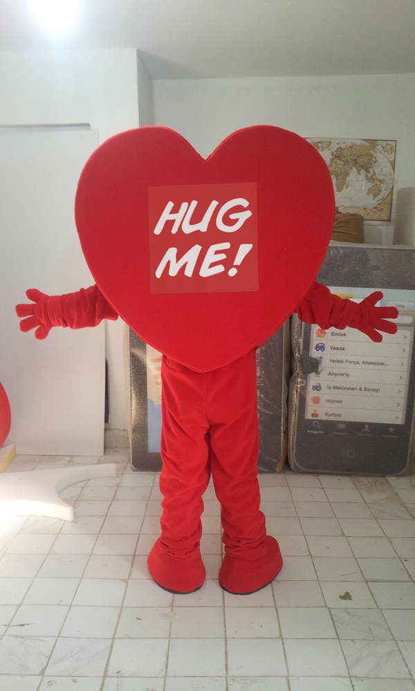 Kalp Maskotu / f2f/ Vodafone maskot kostümü