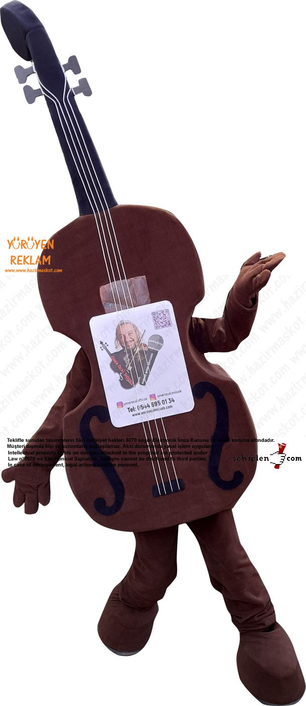 Keman Maskot Kostümü maskot kostümü