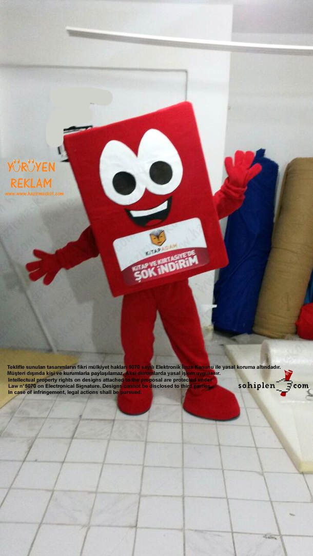 Kitap Adam Maskot maskot kostümü