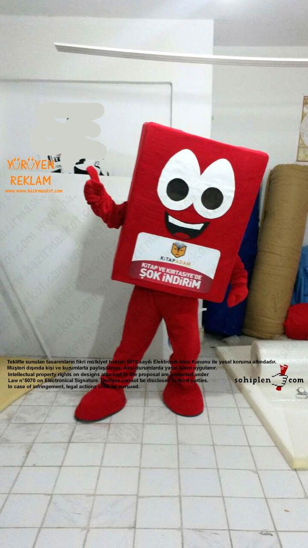 Kitap Adam Maskot maskot kostümü