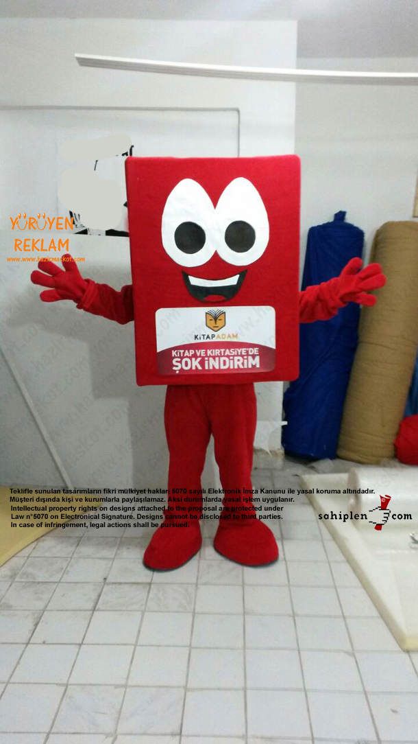 Kitap Adam Maskot maskot kostümü