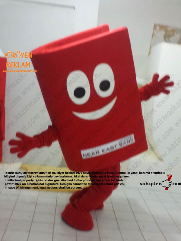 Kitap Maskot Kostümü / Kıbrıs maskot kostümü