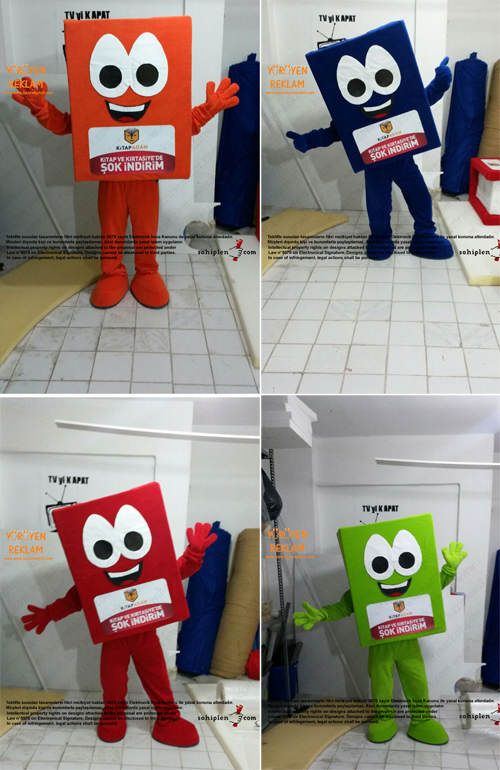 Kitap Adam Maskot maskot kostümü
